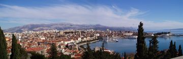 Panoramic view of Split as seen from Marjan hill