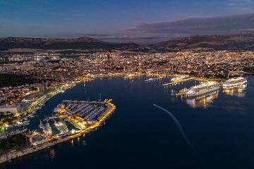 Port of Split at night